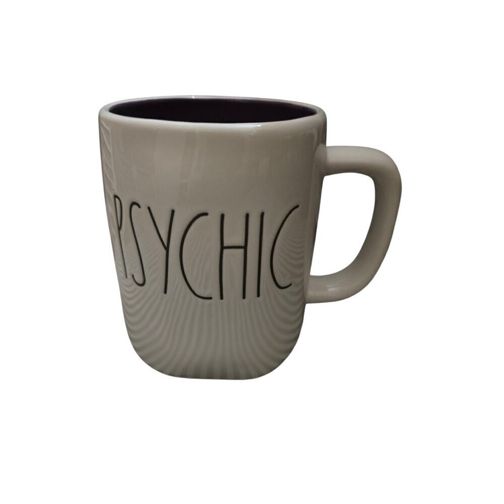 NWT Rae Dunn Artisan Psychic Halloween Mug 2020 White Purple